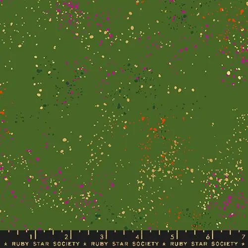 Dark Green Speckled Metallic Sarah 43"/44" Fabric Per Yard - Prismatic Fiber Arts