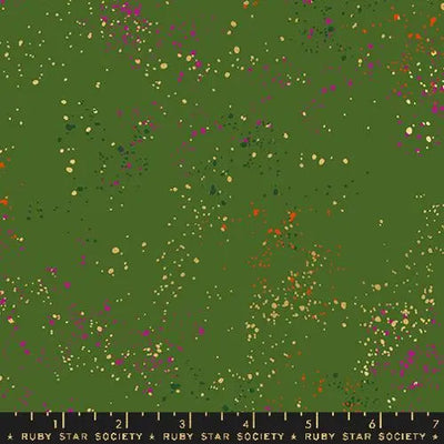Dark Green Speckled Metallic Sarah 43"/44" Fabric Per Yard - Prismatic Fiber Arts