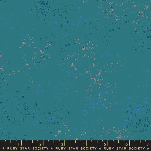 Blue Turquoise Speckled Storytime 43"/44" Fabric Per Yard - Prismatic Fiber Arts