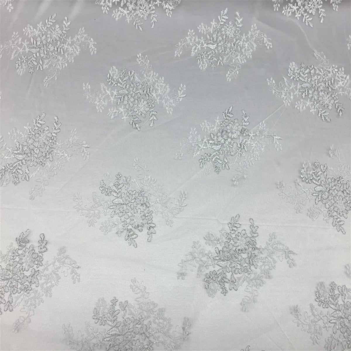 Oswald Floral Embroidered Lace Fabric