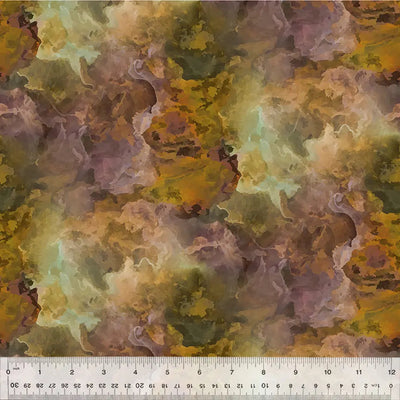 Multi Color Tempest Nebula Amber 44"/45 Fabric Per Yard - Prismatic Fiber Arts