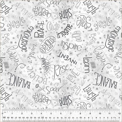 White Cloud Noteworthy Aspirations 44"/45 Fabric Per Yard - Prismatic Fiber Arts