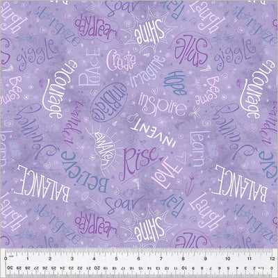 Purple Lilac Noteworthy Aspirations 44"/45 Fabric Per Yard - Prismatic Fiber Arts