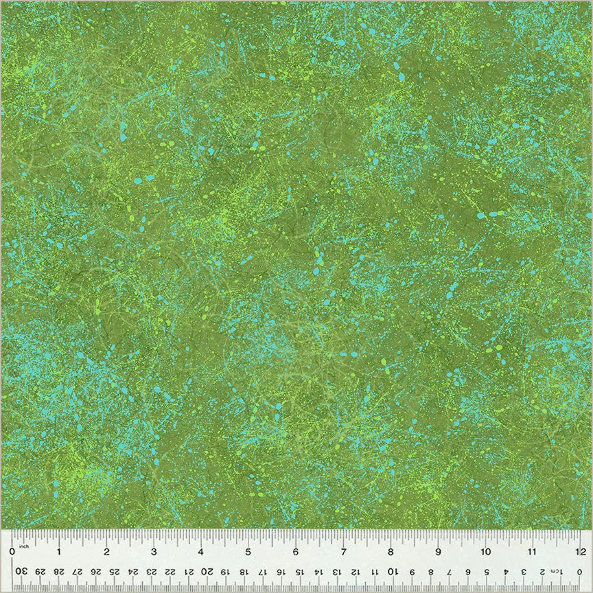 Green Leaf Noteworthy Splatter 44"/45 Fabric Per Yard - Prismatic Fiber Arts