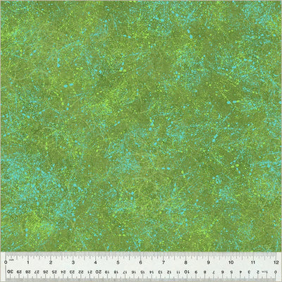 Green Leaf Noteworthy Splatter 44"/45 Fabric Per Yard - Prismatic Fiber Arts