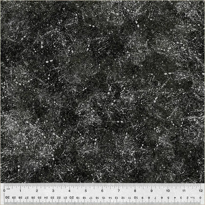 Black Noteworthy Splatter 44"/45 Fabric Per Yard - Prismatic Fiber Arts