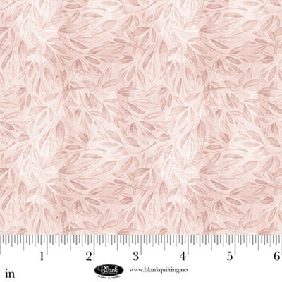 Dusty Rose Leaf Allover Petals & Pewter Cotton 44"/45" Fabric Per Yard - Prismatic Fiber Arts