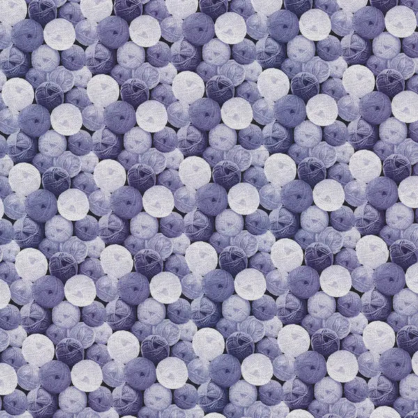 Purple My Pet Family Yarn Balls Cotton 44"/45" Fabric Per Yard - Prismatic Fiber Arts