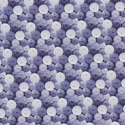 Purple My Pet Family Yarn Balls Cotton 44"/45" Fabric Per Yard - Prismatic Fiber Arts