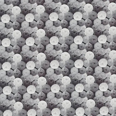Grey My Pet Family Yarn Balls Cotton 44"/45" Fabric Per Yard - Prismatic Fiber Arts
