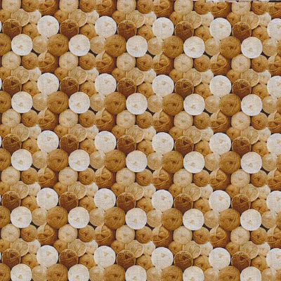 Brown Gold My Pet Family Yarn Balls Cotton 44"/45" Fabric Per Yard - Prismatic Fiber Arts