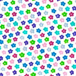 Multi Color Small Florar 44"/45" Fabric Per Yard - Prismatic Fiber Arts