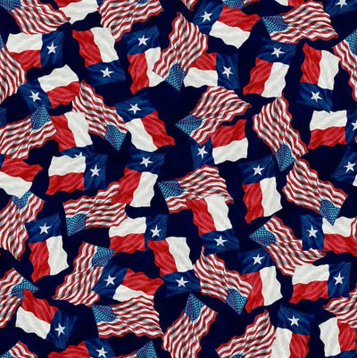 ATXSH Blue Flag Of Texas Cotton 44"/45" Fabric Per Yard - Prismatic Fiber Arts