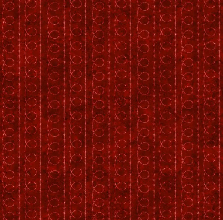 ATXSH Red Barbed Wire Blender Cotton 44"/45" Fabric Per Yard - Prismatic Fiber Arts