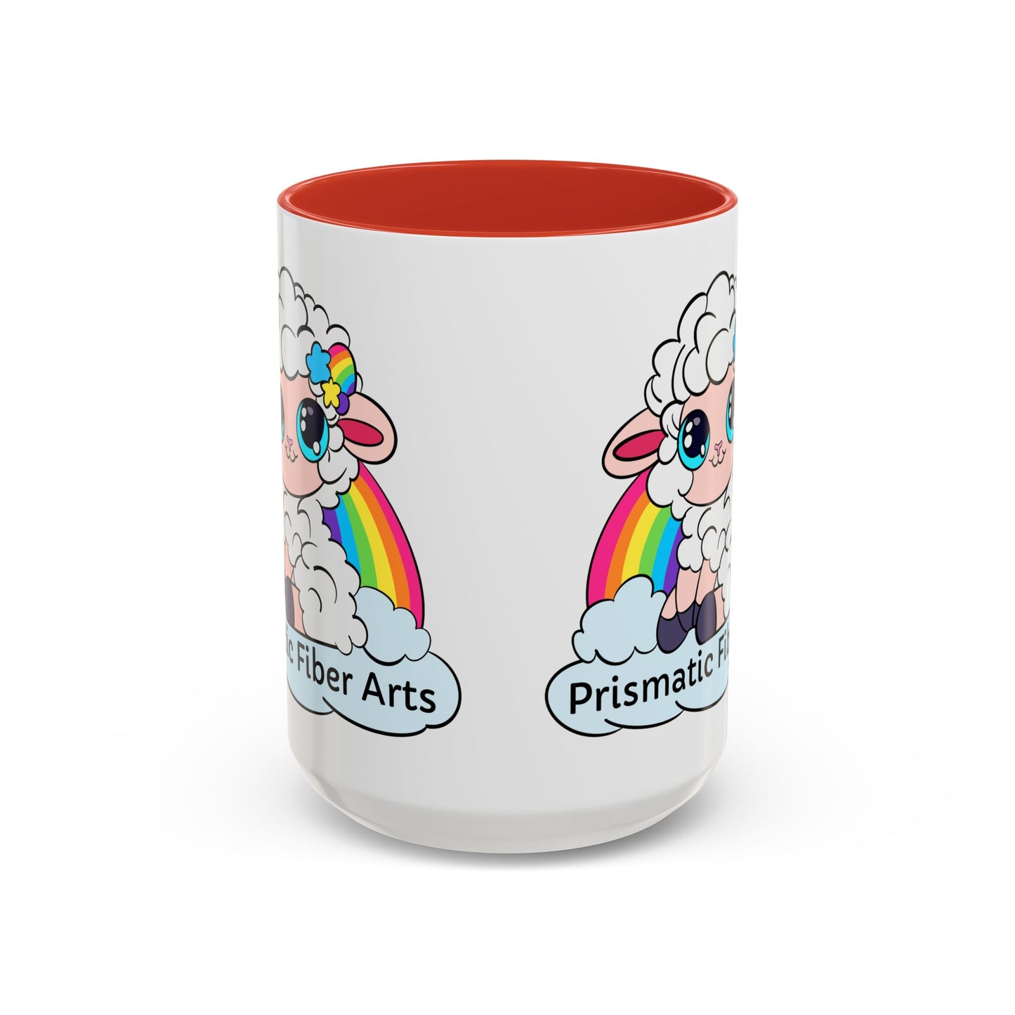 PFA "Logo" Accent Coffee Mug (11, 15oz) - Prismatic Fiber Arts