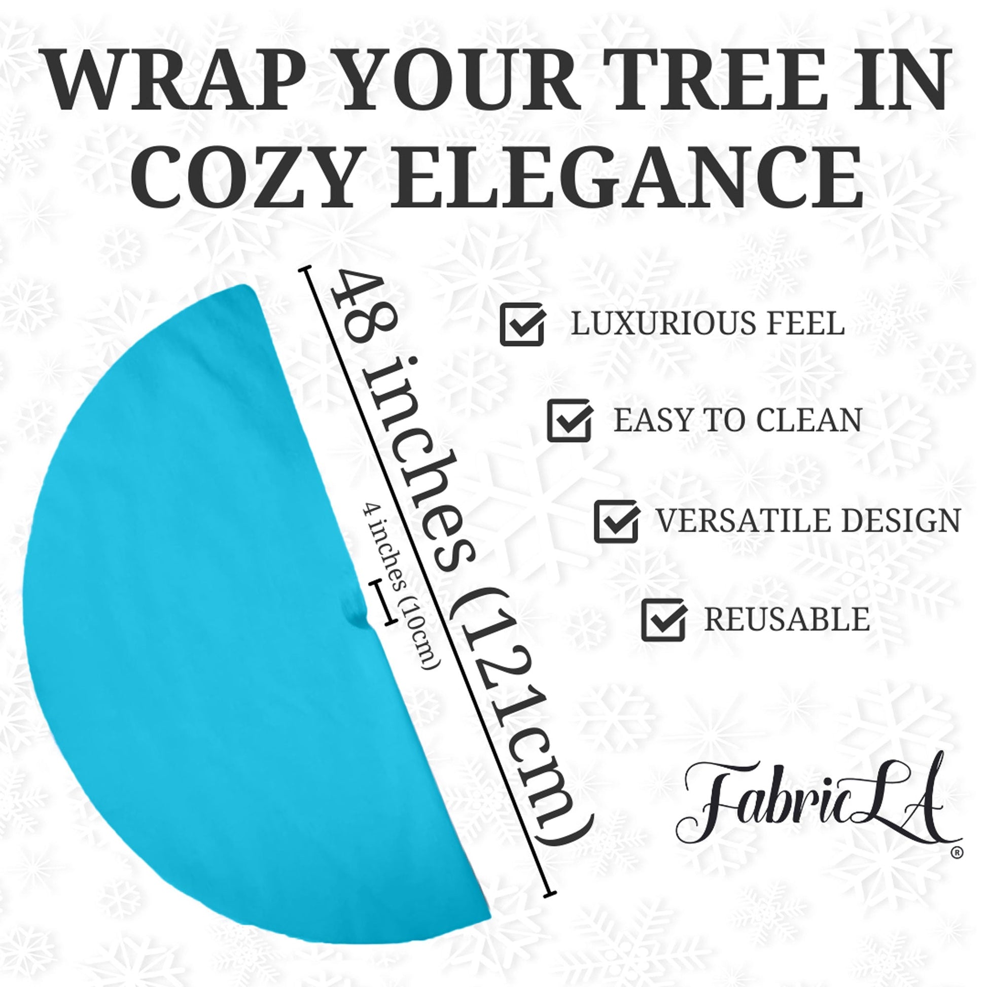 Premium Faux Fur Christmas Tree Skirt - 48 Inch | Luxurious Holiday Decorations - Prismatic Fiber Arts