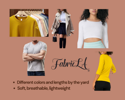 FabricLA 10 oz Cotton Spandex Jersey Knit Fabric – 4-Way Stretch | Mustard - Prismatic Fiber Arts
