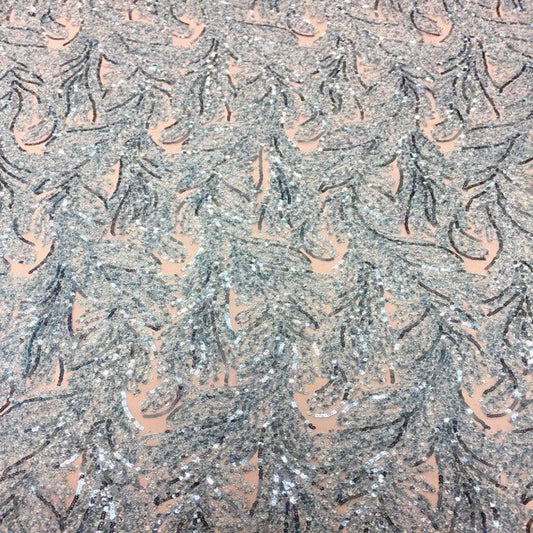 Cozy Pop Thread Floral Sequins Fabric