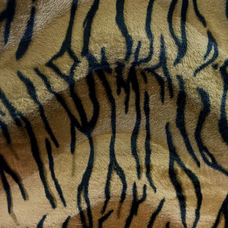 Tiger Print Velboa Faux Fur - Prismatic Fiber Arts