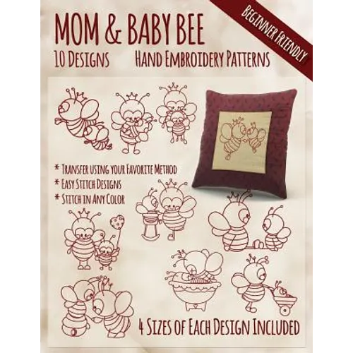 Mother and Baby Bee Hand Embroidery Patterns