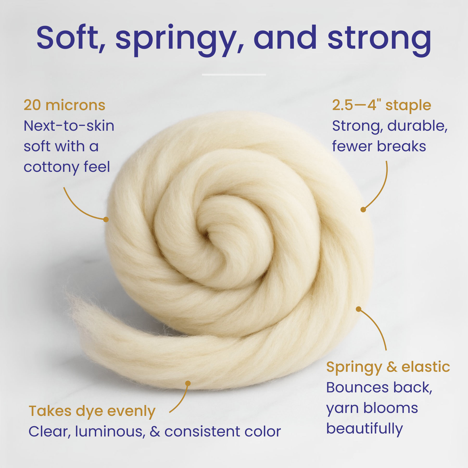Rambouillet Wool Top - Prismatic Fiber Arts