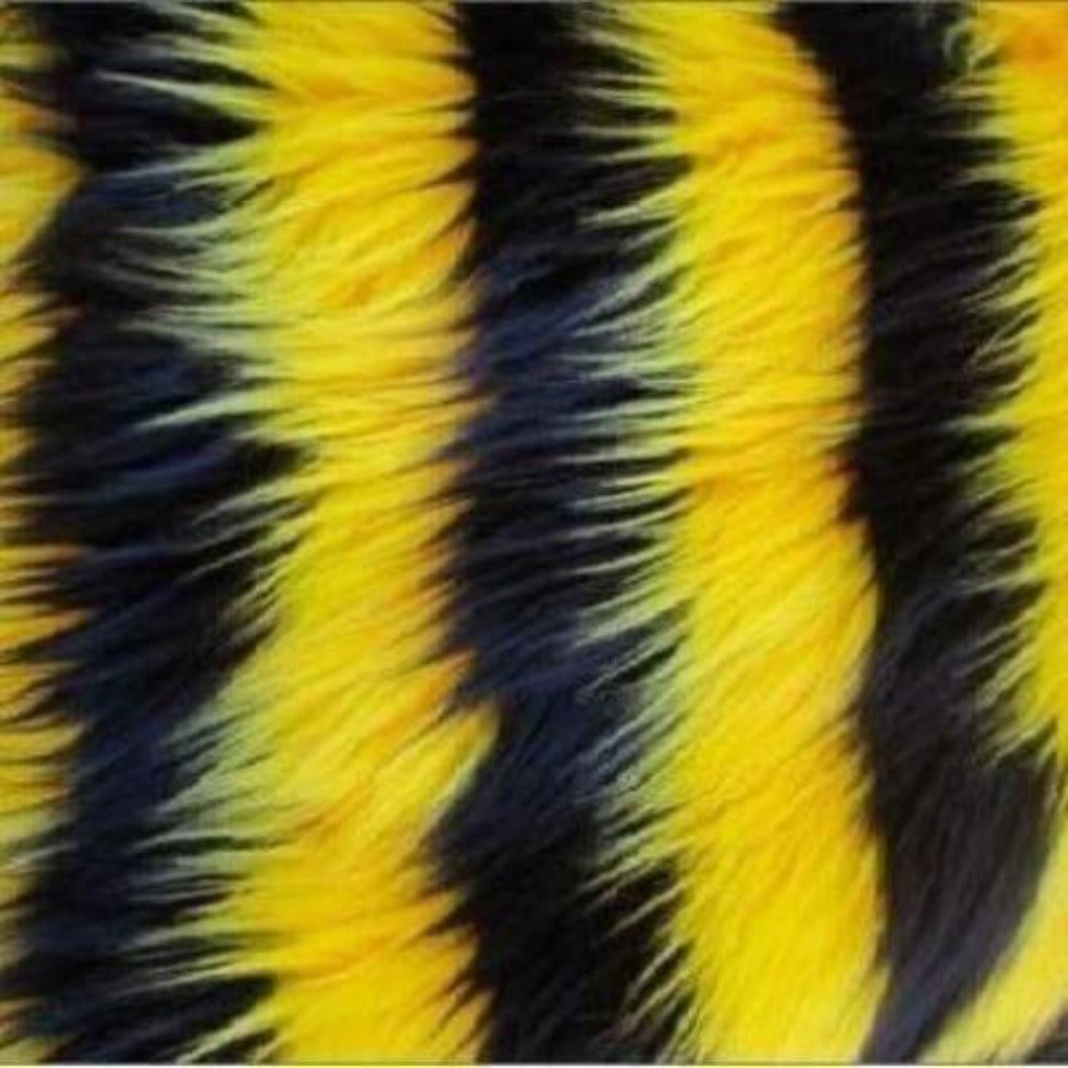 Striped Long Pile Faux Fur Fabric - Prismatic Fiber Arts