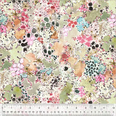 Lichen Wild Wander Stone Wideback Cotton Fabric Per Yard - Prismatic Fiber Arts