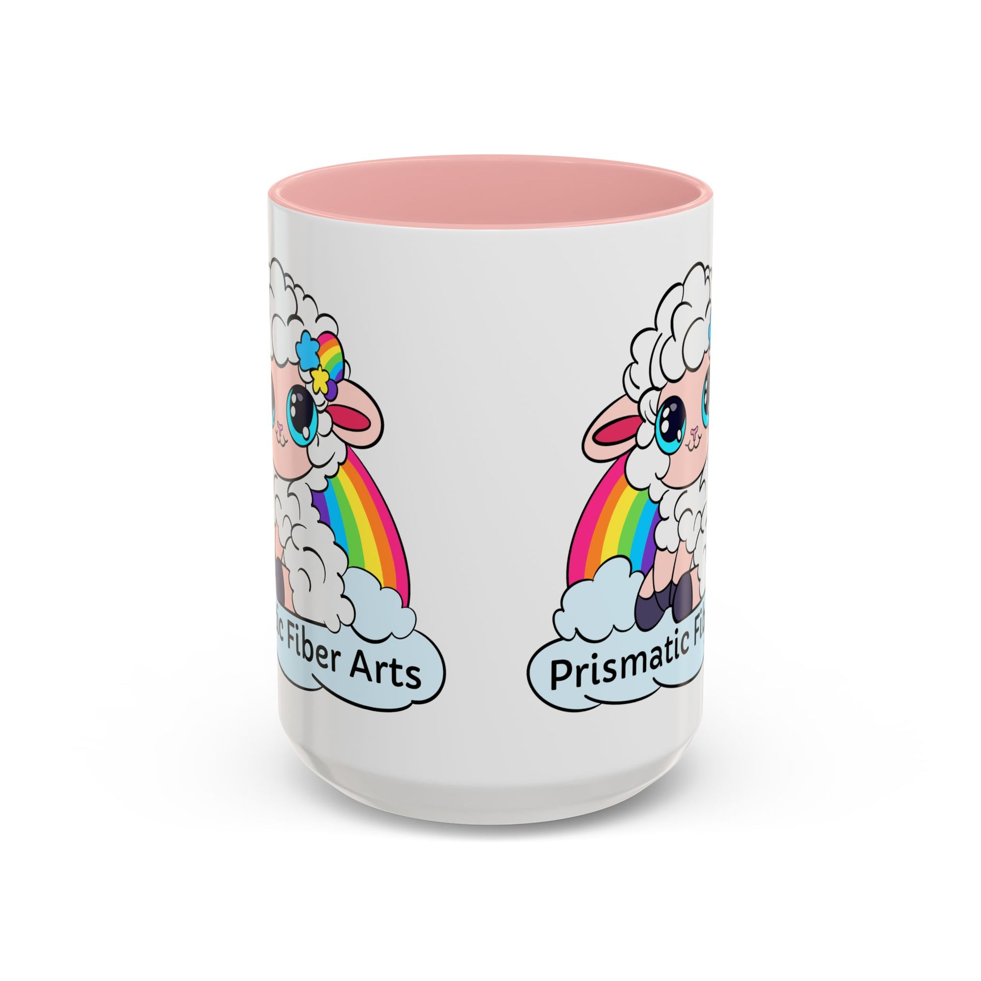 PFA "Logo" Accent Coffee Mug (11, 15oz) - Prismatic Fiber Arts