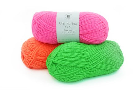 Uni Merino Mini Neons Yarn - Prismatic Fiber Arts