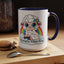 PFA "Logo" Accent Coffee Mug (11, 15oz) - Prismatic Fiber Arts