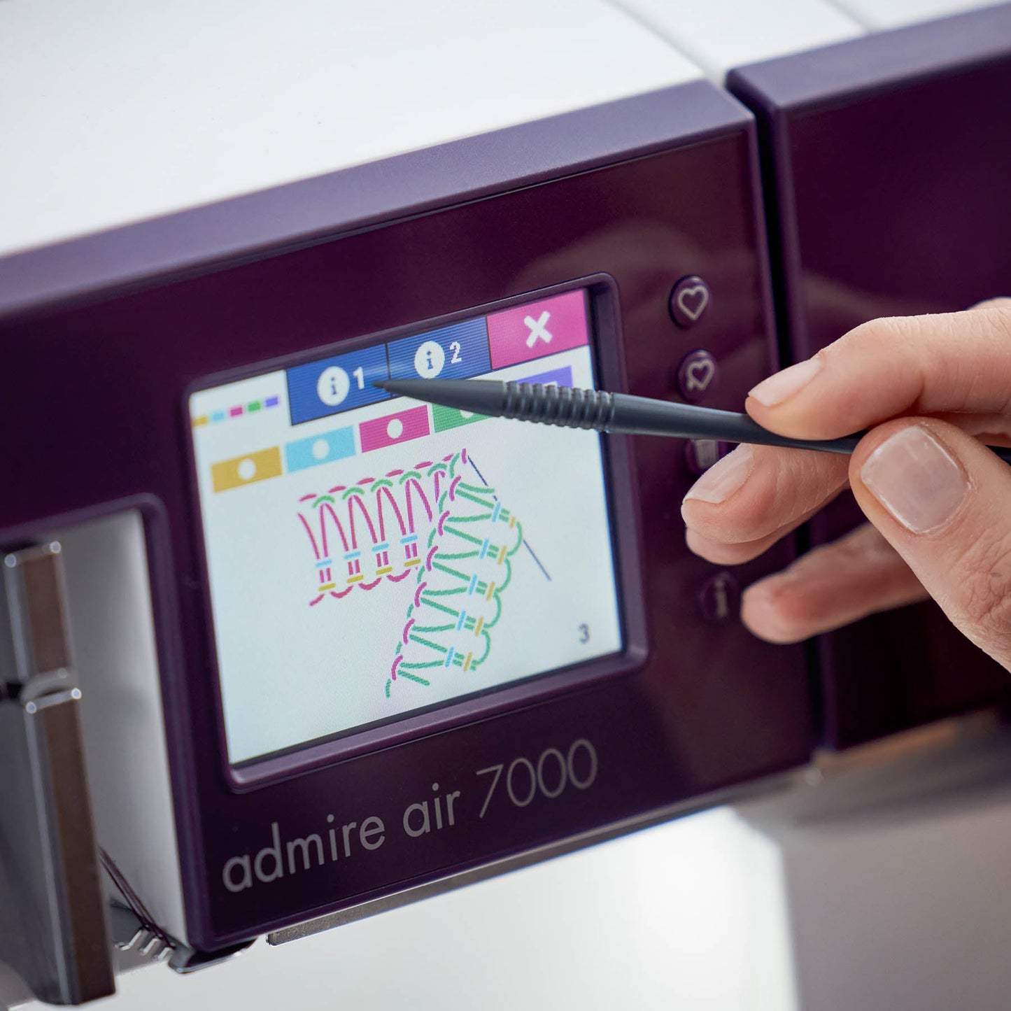 PFAFF® admire™ air 7000 Purple Coverlock Machine - Prismatic Fiber Arts