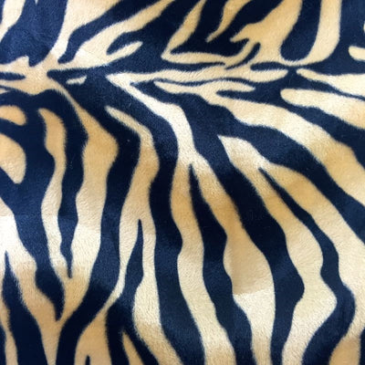 Big Zebra Print Velboa Faux Fur Fabric - Prismatic Fiber Arts