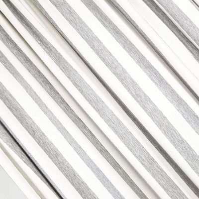 FabricLA Rayon Spandex Jersey Knit Fabric – 1" Stripes (Cream & Grey) | 58/60" Wide, 220 GSM, 4-Way Stretch – By the Yard - Prismatic Fiber Arts