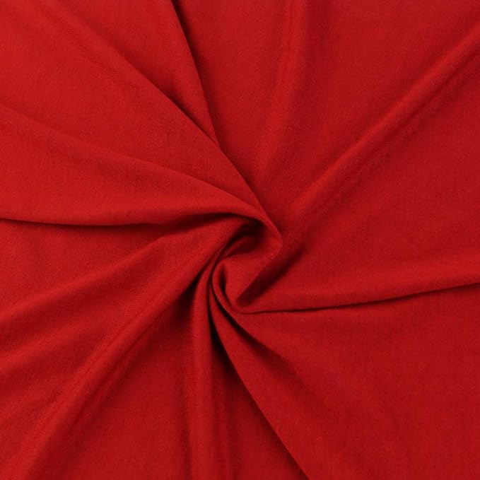 FabricLA 12oz Cotton Spandex Jersey Knit Fabric | Red - Prismatic Fiber Arts