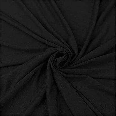 FabricLA 12oz Cotton Spandex Jersey Knit Fabric | Black - Prismatic Fiber Arts