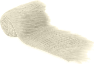 FabricLA Mohair Shaggy Faux Fur Fabric - Pre Cut Strips | Trim Ribbon | DIY Craft, Hobby, Costume, Decoration -Off White - Prismatic Fiber Arts