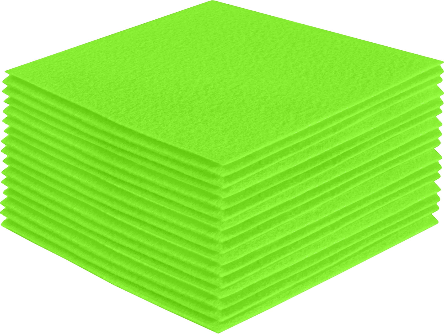 FabricLA Acrylic Felt Craft Sheet Packs – Neon Green | Soft 100% Acrylic Felt Sheets for DIY & Crafts - Prismatic Fiber Arts