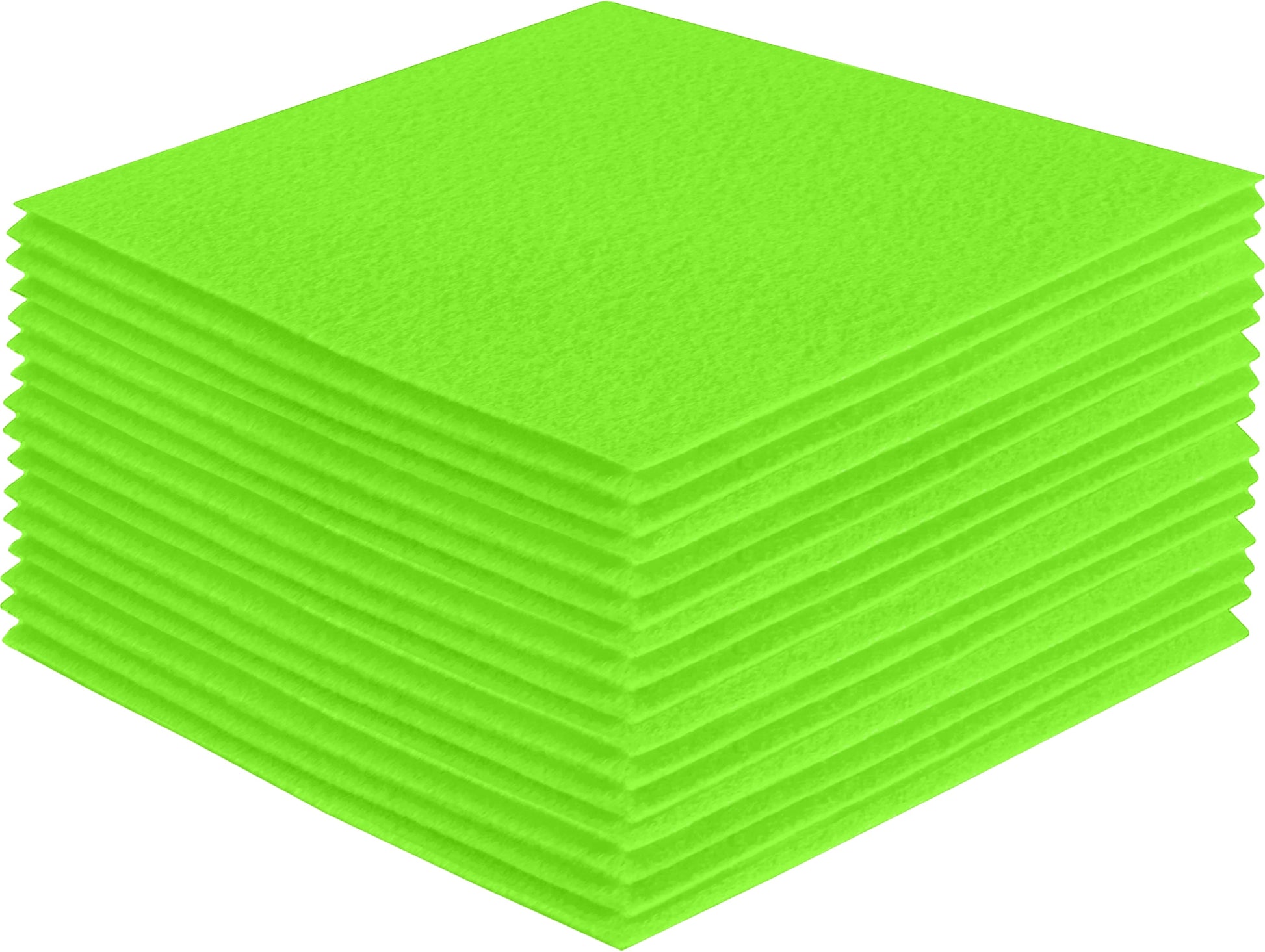 FabricLA Acrylic Felt Craft Sheet Packs – Neon Green | Soft 100% Acrylic Felt Sheets for DIY & Crafts - Prismatic Fiber Arts