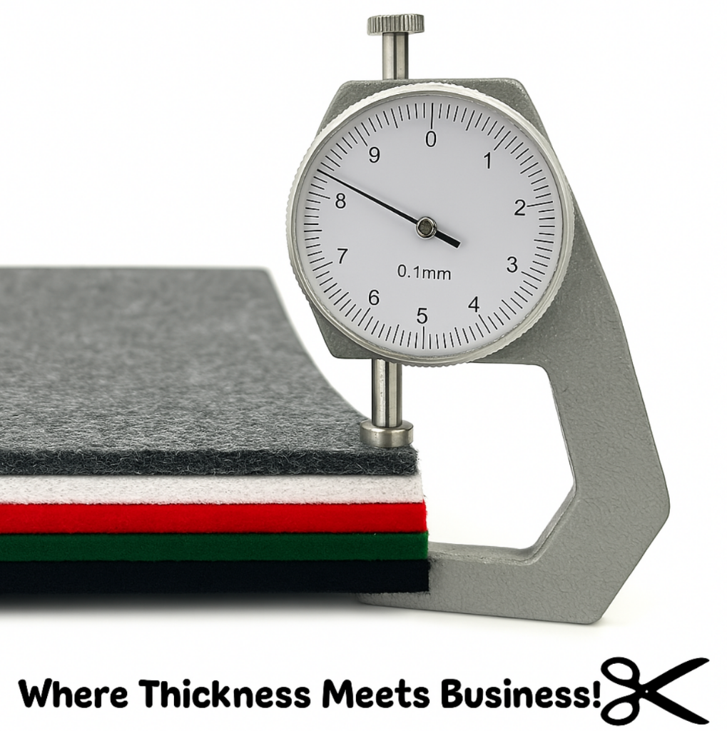 3.2mm Thick Acrylic Felt Sheets – 12"x18" Multi-Color or Single Color Options - Prismatic Fiber Arts