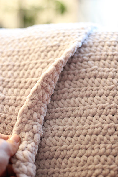 Cabled Cushion Cover - Prismatic Fiber Arts