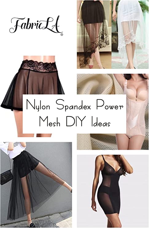 FabricLA Nylon Spandex Performance Power Mesh Fabric | Black - Prismatic Fiber Arts