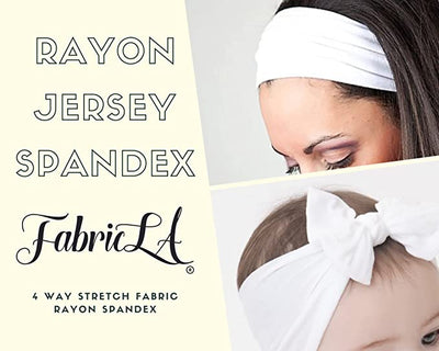 White Rayon Spandex Jersey Knit Fabric – 60" Wide, 240 GSM | 4-Way Stretch by the Yard | FabricLA - Prismatic Fiber Arts