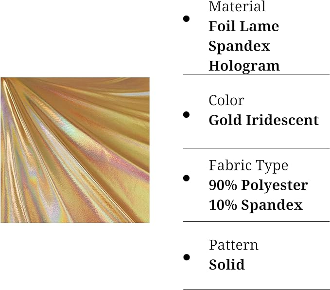 Hologram Metallic Foil Spandex Knit Fabric 4-Way Stretch, 60" Inch Wide| Multicolor - Prismatic Fiber Arts