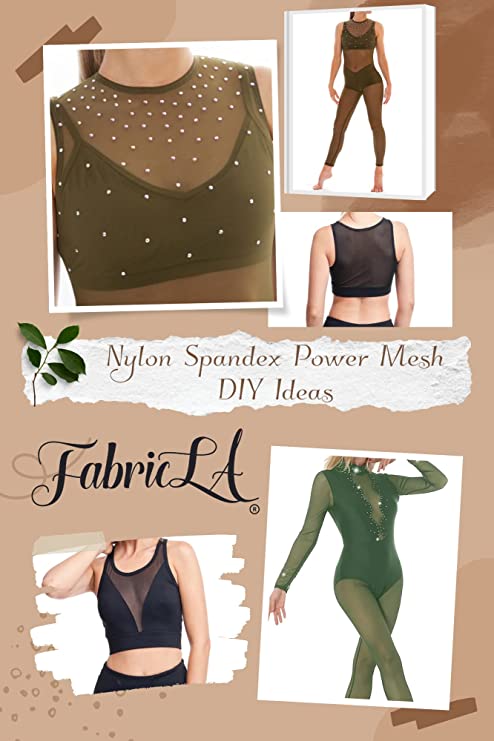 FabricLA Nylon Spandex Performance Power Mesh Fabric | Grey - Prismatic Fiber Arts