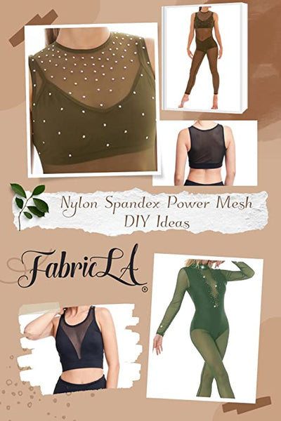 FabricLA Nylon Spandex Performance Power Mesh Fabric | Grey - Prismatic Fiber Arts