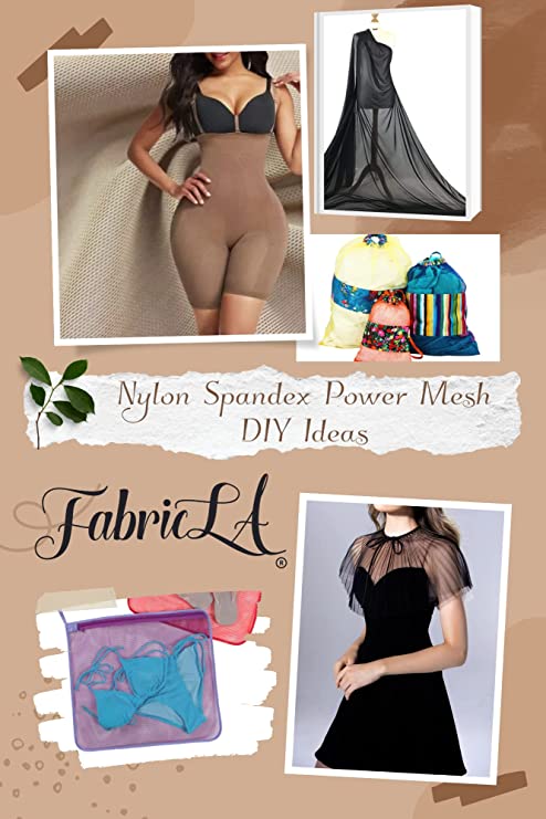 FabricLA Nylon Spandex Performance Power Mesh Fabric | Black - Prismatic Fiber Arts