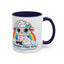PFA "Logo" Accent Coffee Mug (11, 15oz) - Prismatic Fiber Arts