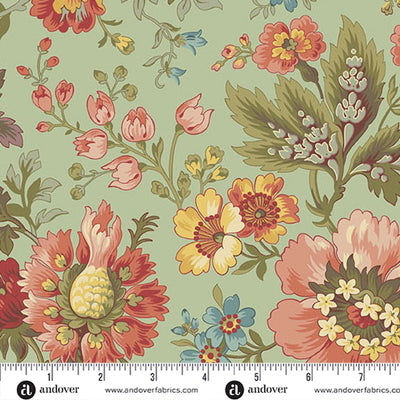 Milk and Honey Garden Green Farmer's Daughter 44"/45" Fabric Per Yard - Prismatic Fiber Arts