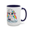 PFA "Logo" Accent Coffee Mug (11, 15oz) - Prismatic Fiber Arts