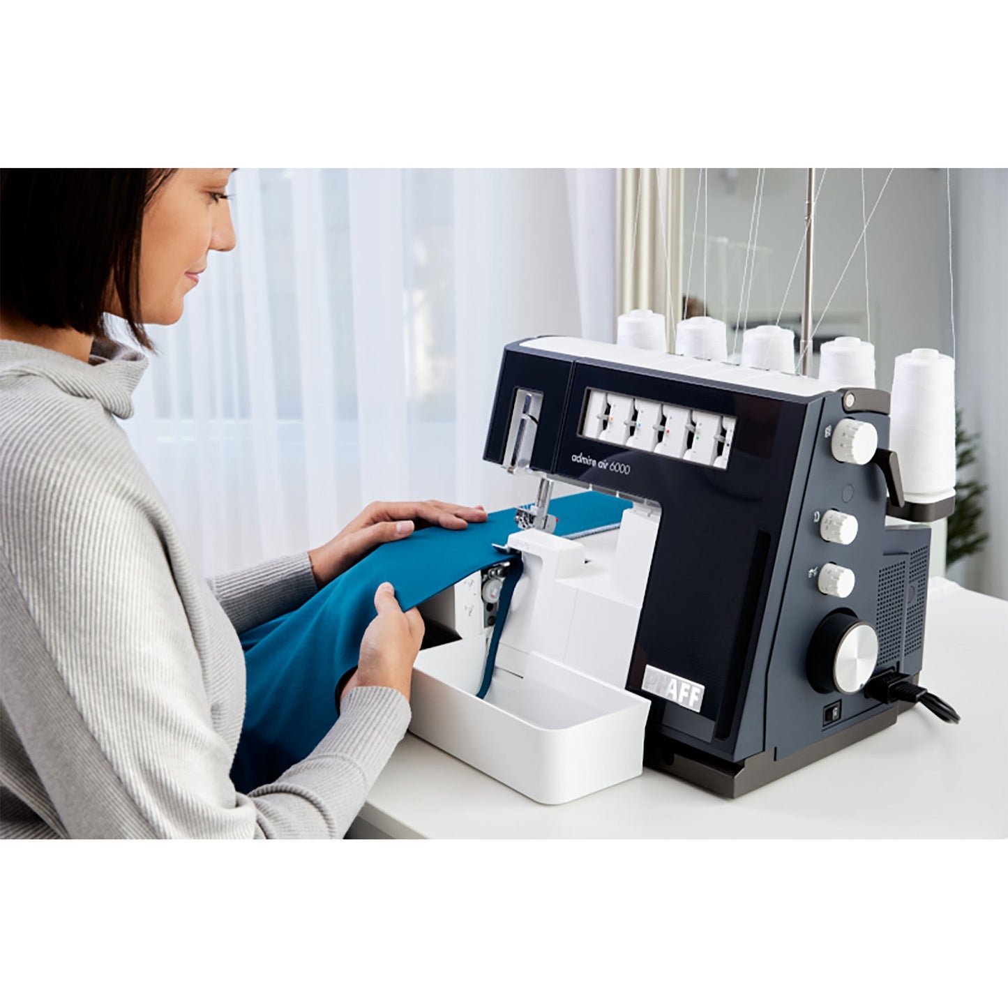 PFAFF® admire™ air 6000 Black Coverlock Machine - Prismatic Fiber Arts